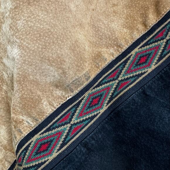 Cripple Creek Vintage Leather Aztec Colorblock Suede Jacket Size XXL Western - Picture 10 of 14